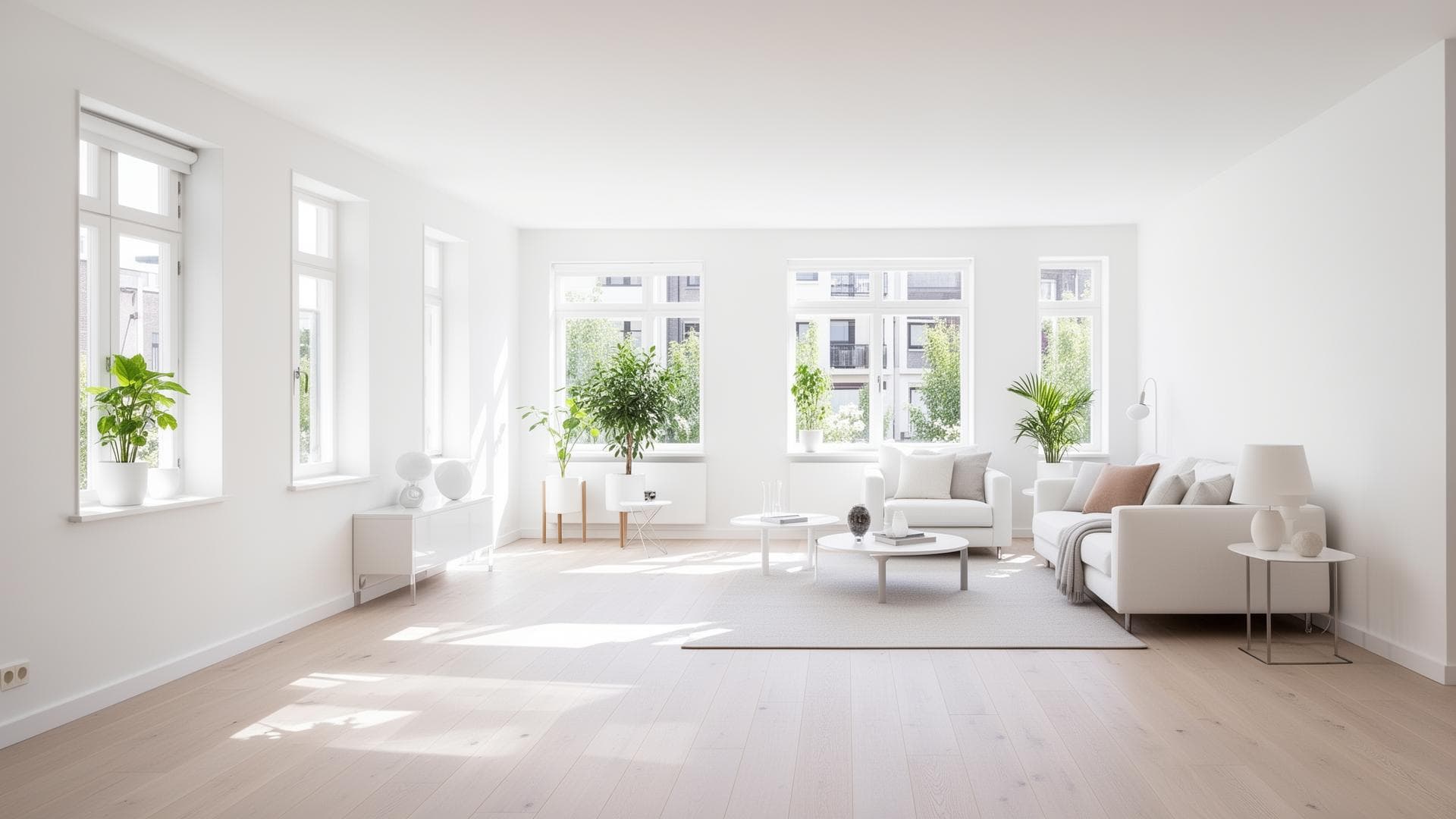 Spotlessly clean modern living room in Sydney